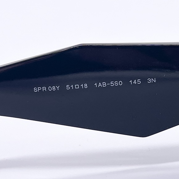 NEW PRADA BLACK CAT EYE SUNGLASSES PR08YS 1AB5S0 EYEWEAR PRADA SPR 08Y - Picture 9 of 11